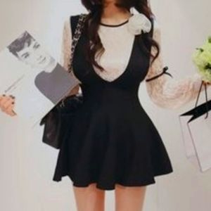 Black knitted jumper dress
